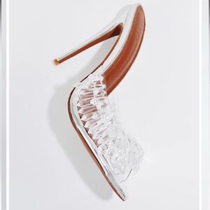 Goldie Clear Drip Chandelier Mules